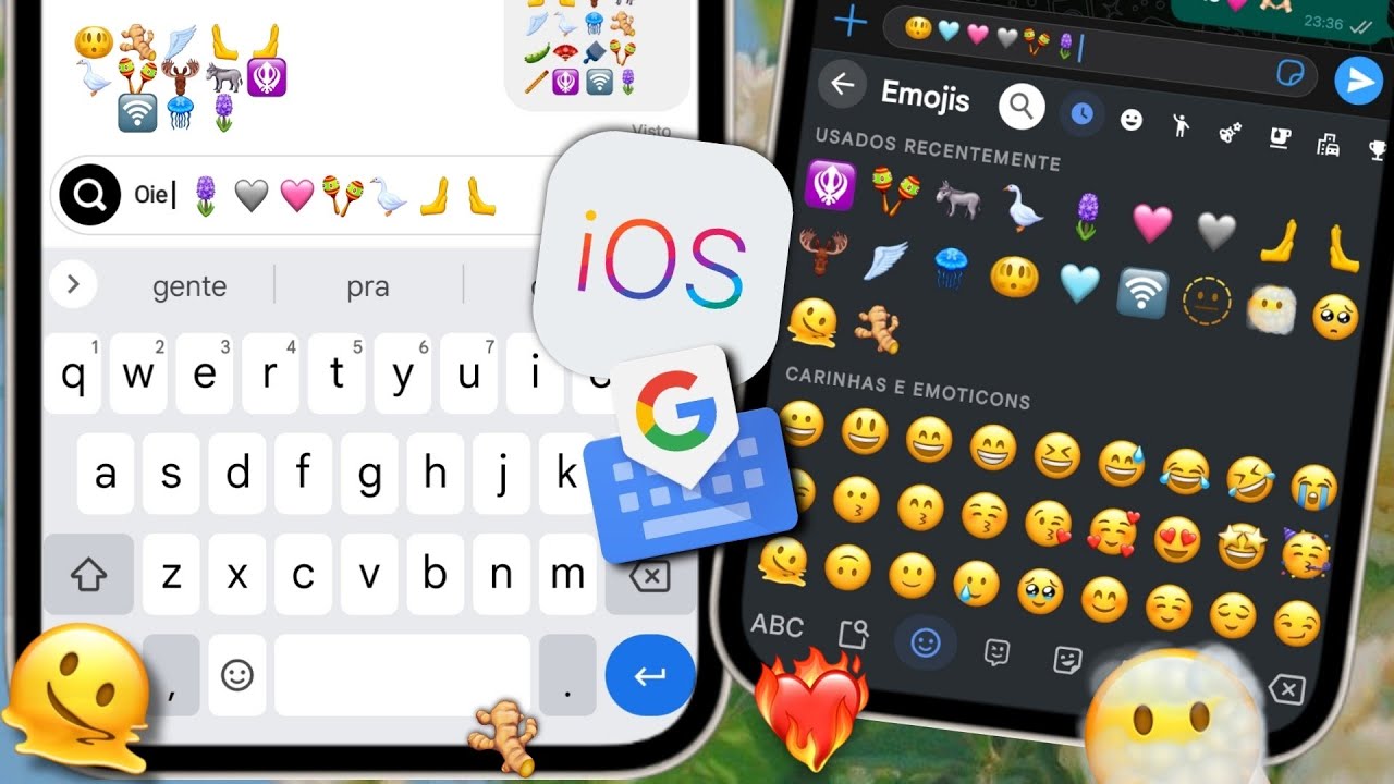 TECLADO GBOARD ESTILO IPHONE COM EMOJIS IOS 16 NO ANDROID 2023 🔥