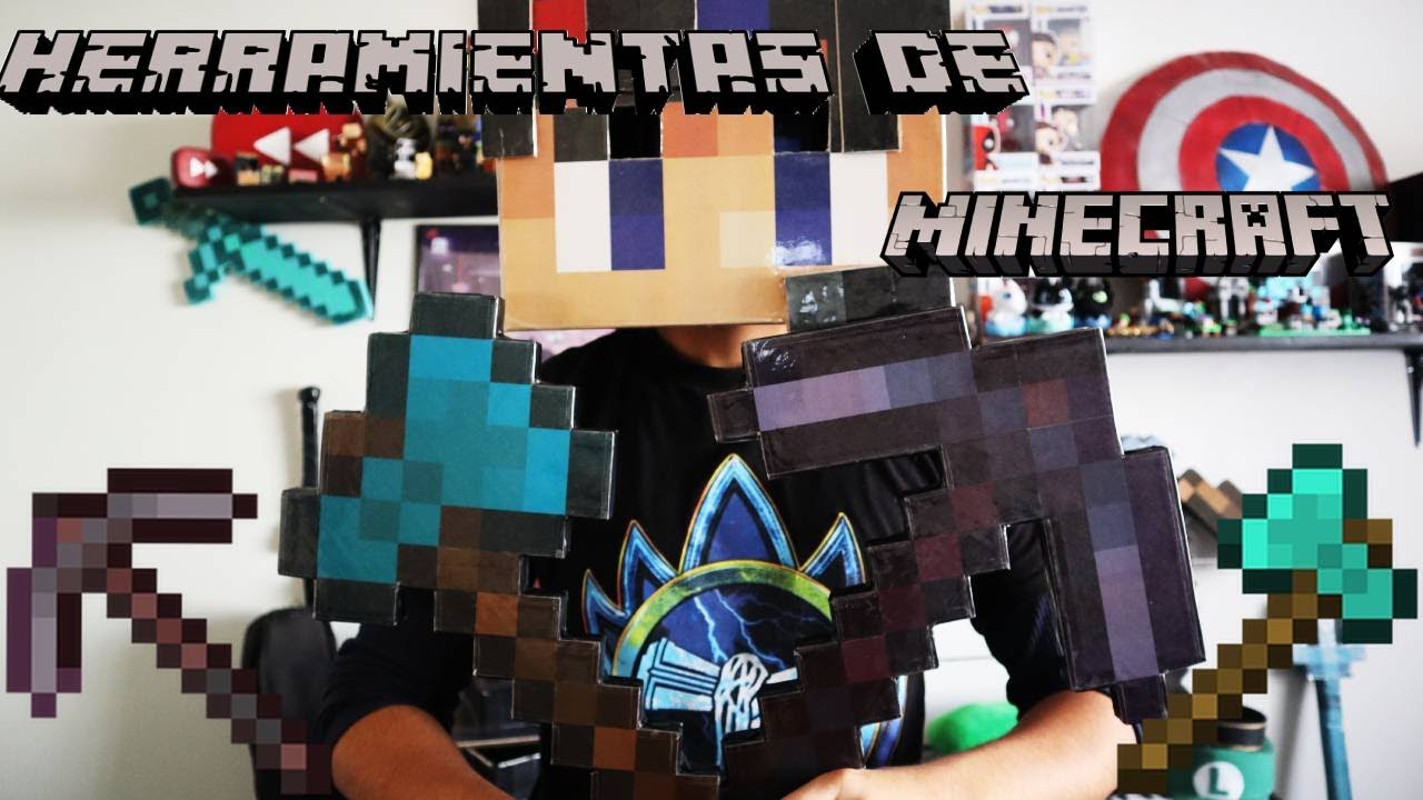 COMO HACER HERRAMIENTAS DE MINECRAFT DE CARTÓN | AAIRONP