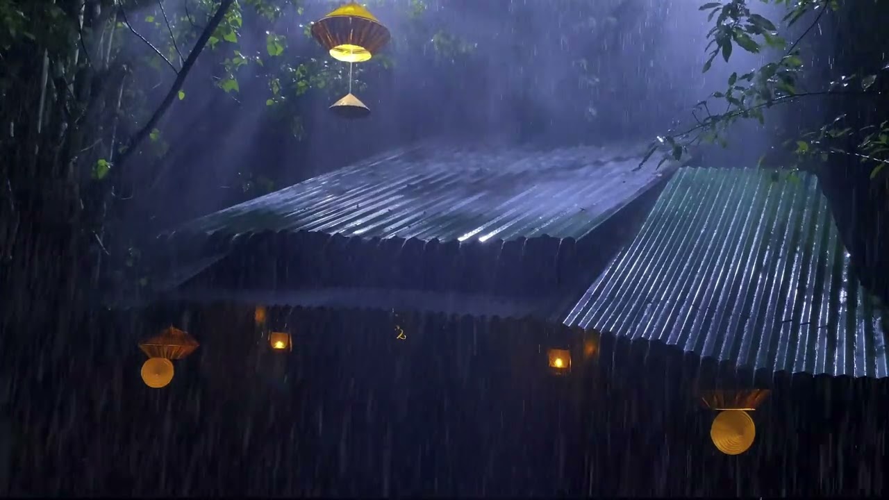 Night Rain in the Forest for Sleeping | Deep Sleep Rain Sounds