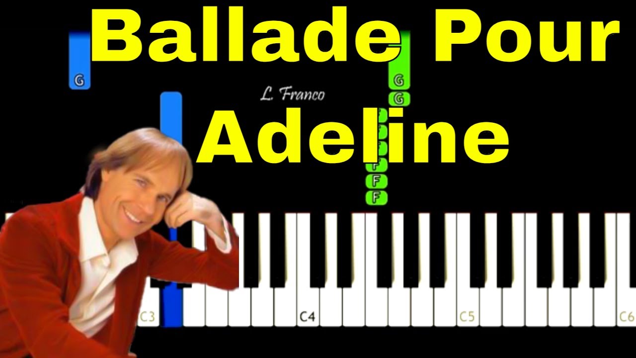 Ballade pour Adeline - Richard Clayderman - EASY Piano Tutorial - Synthesia