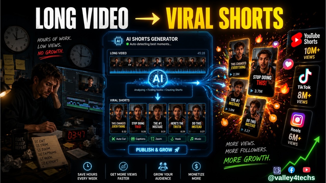How to Turn Long Videos Into Viral Shorts Using AI