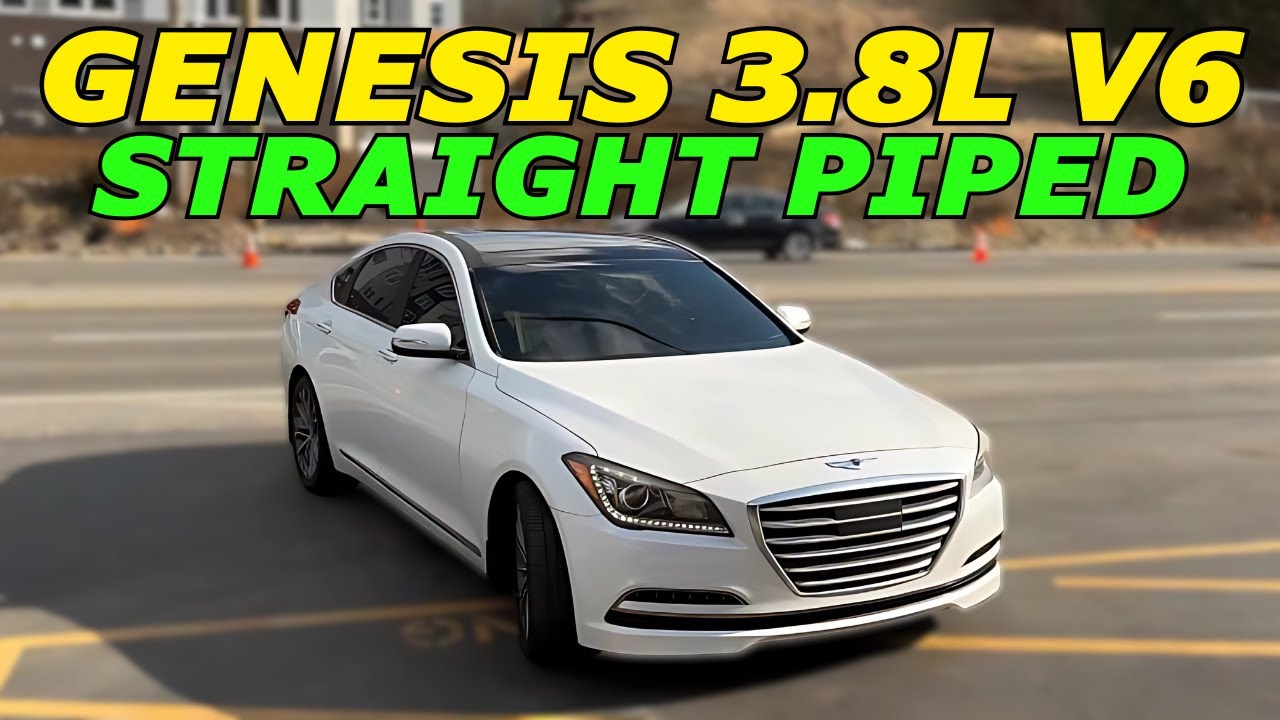 2016 Hyundai Genesis G80 3.8L V6 Exhaust Sound w/ Straight Pipes!