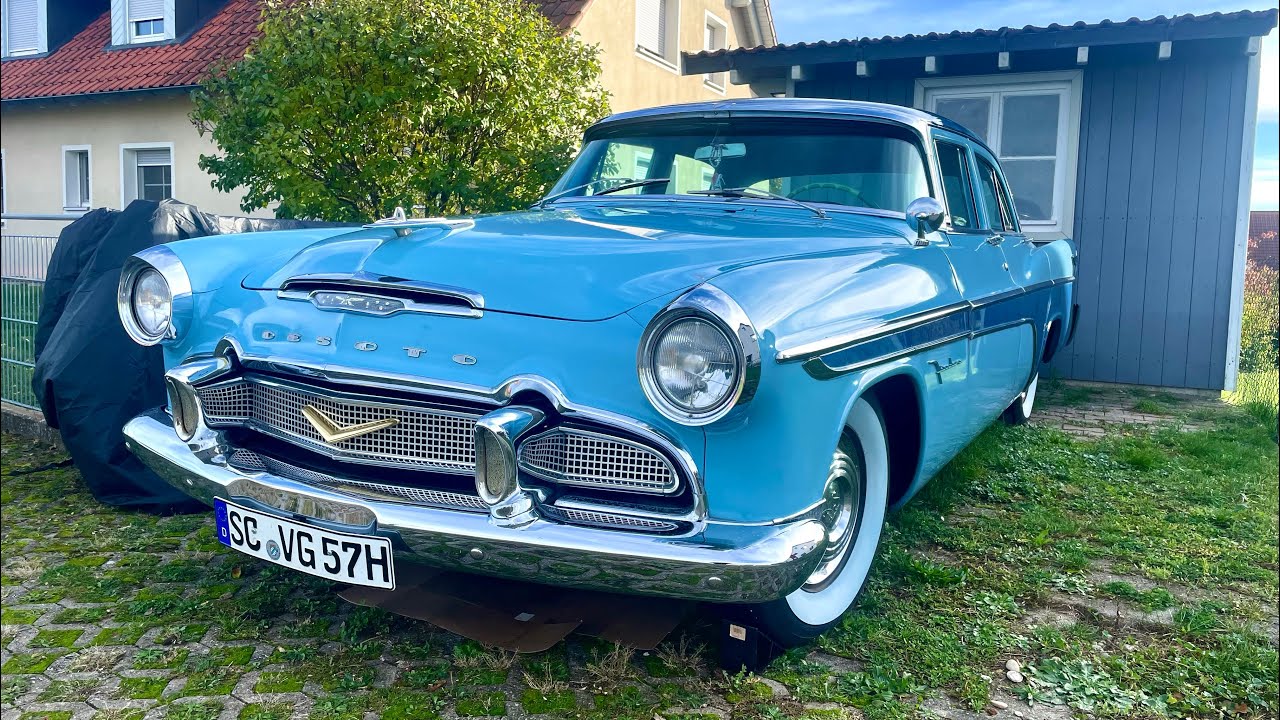 ASMR🦦 Car🚘 Desoto Firedome 1956 Tapping & Scratching (Long Nails Sounds)