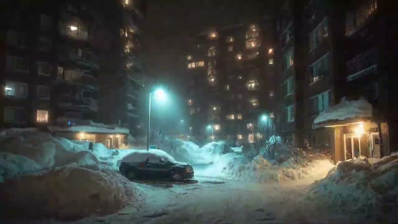 Snowstorm & Wind Sounds for Deep Sleep | No Midroll Ads | Blizzard White Noise ❄🌨