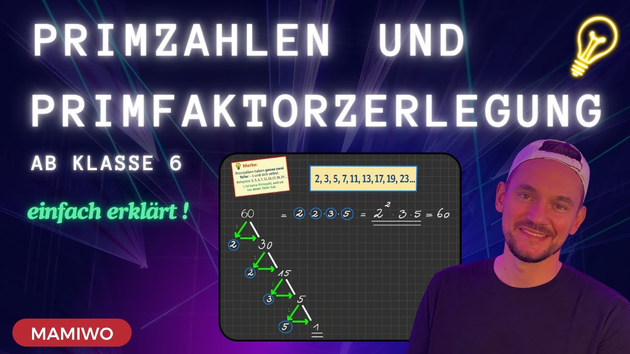 Primzahlen & Primfaktorzerlegung einfach erklärt | Mathe ab Klasse 6 | Mamiwo