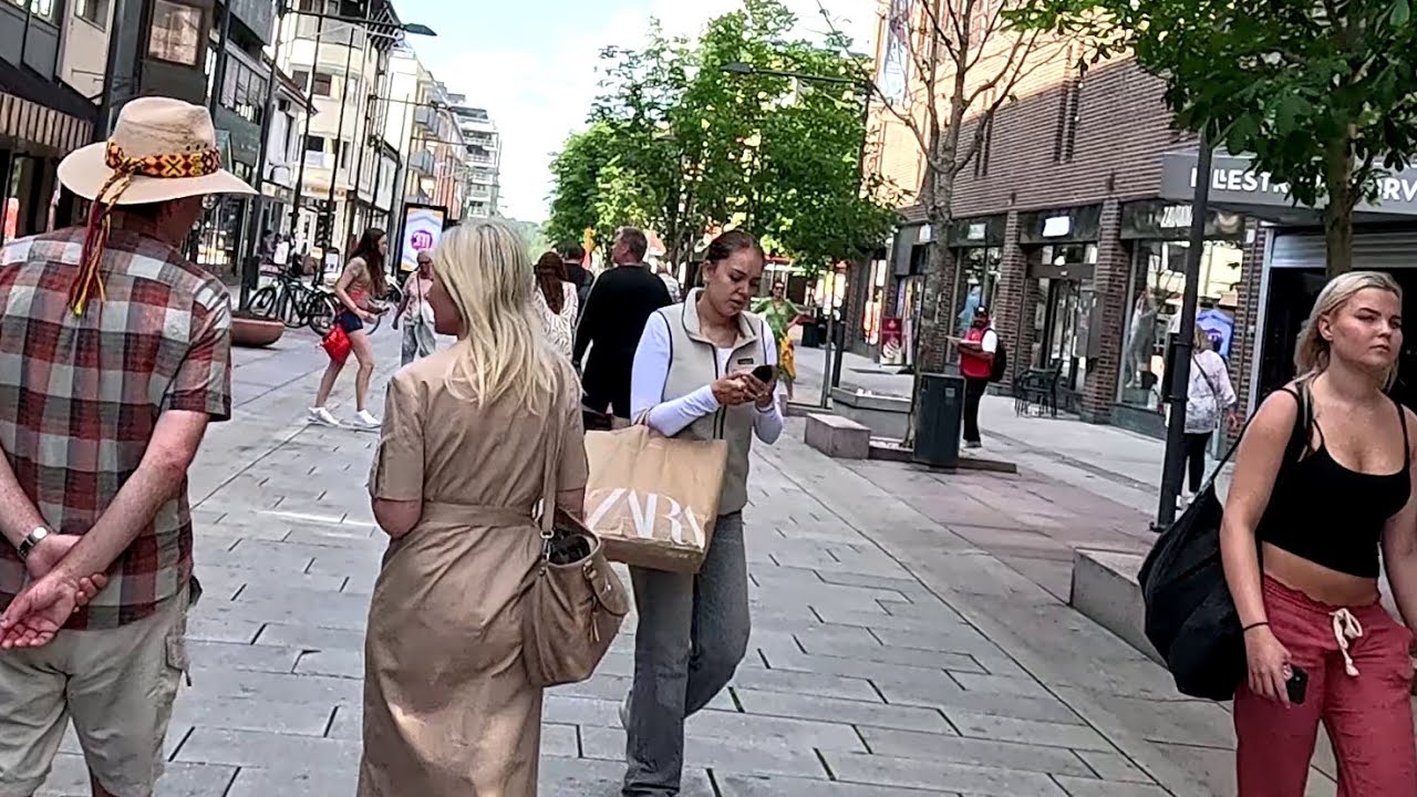 Lillestrøm Norway Summer Walking Tour 4K HDR 2024