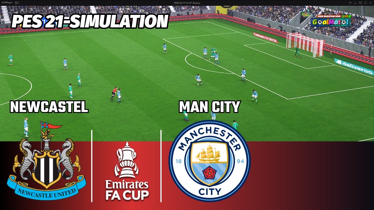 🔴Newcastle vs Manchester City | FA Cup | PES 2021 Simulation HD ⚽
