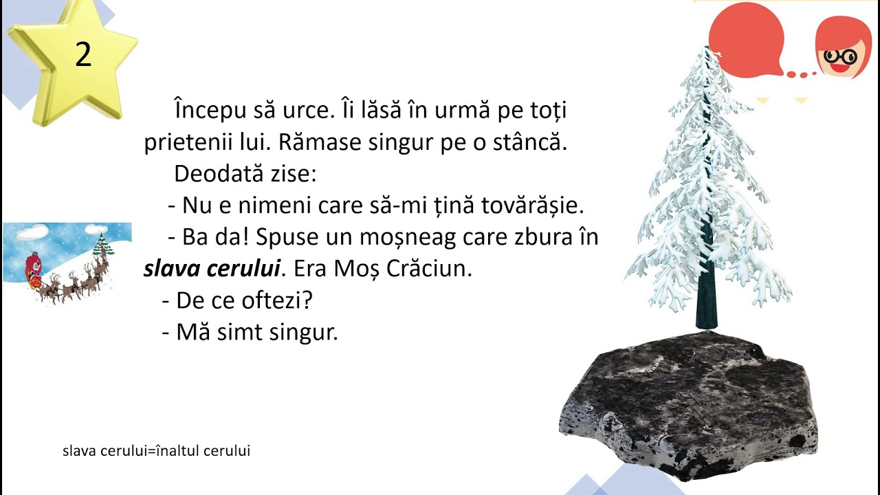 Povestirea orală a unui fragment scris