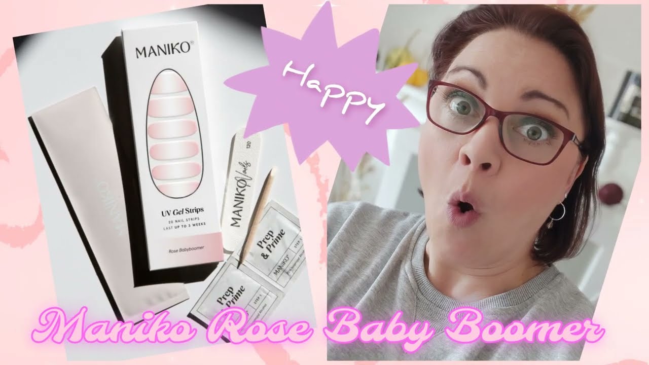 Nur 5 Schritte ! Rose Baby Boomer UV Gel Nagelfolien von Maniko.