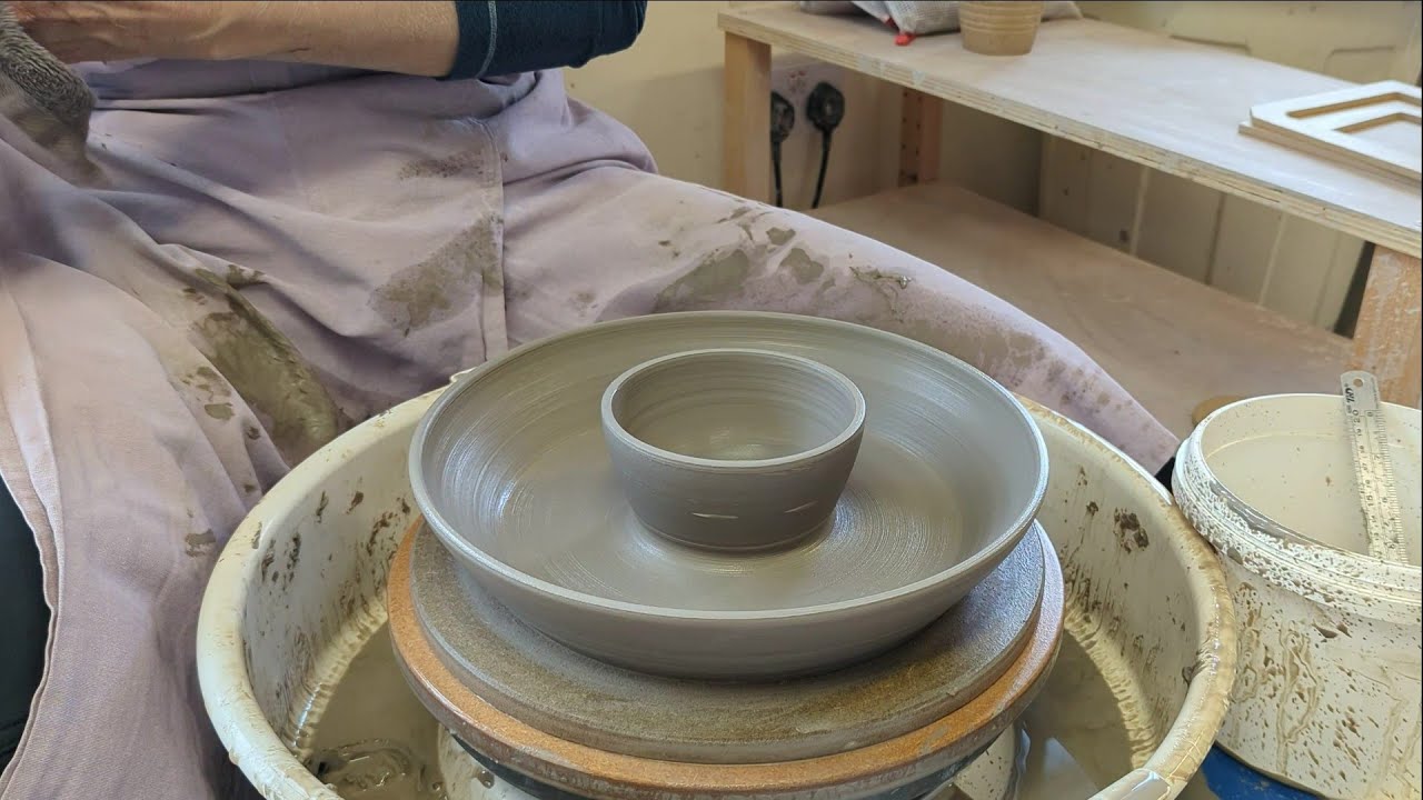 Watch Me Make a Chip and Dip Platter - Part 1 - Throwing on the Potters Wheel