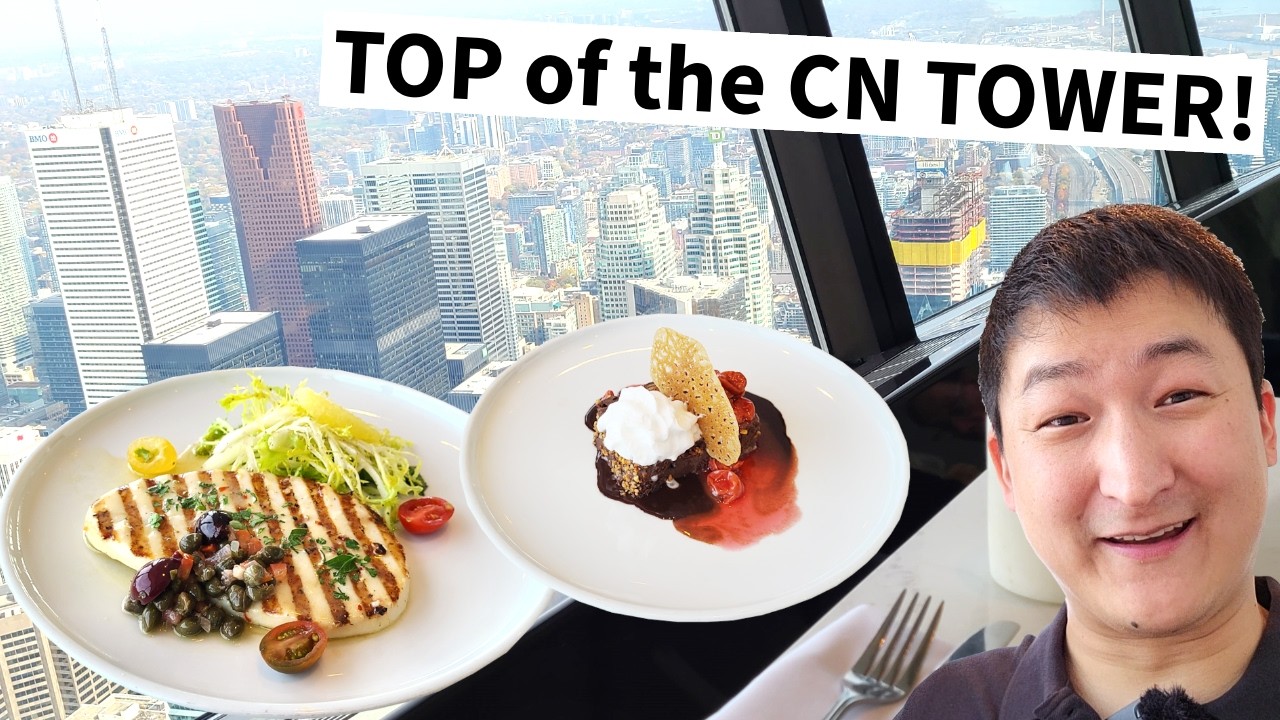Is the SKY HIGH CN Tower Restaurant a TOURIST TRAP? Revolving Fine Dining in Toronto!