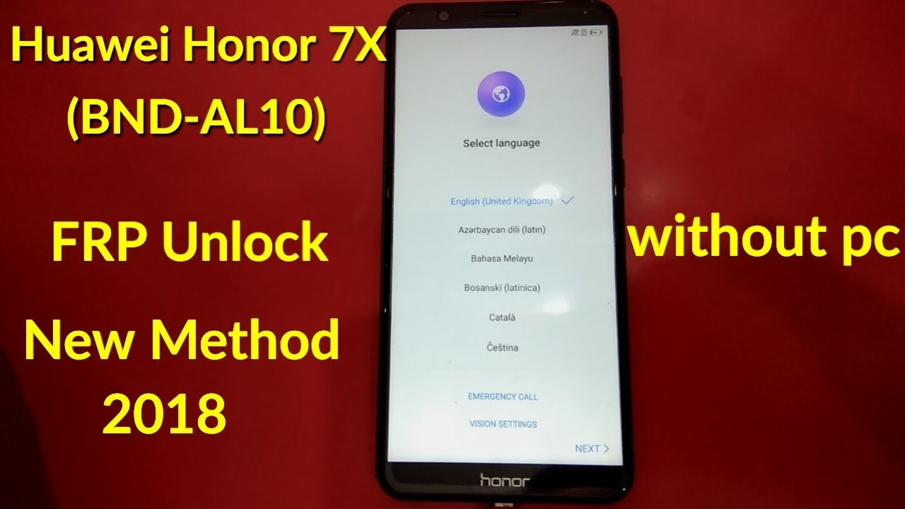 Huawei Honor 7X Frp Reset, All Huawei Gmail Bypass New Trick 2018