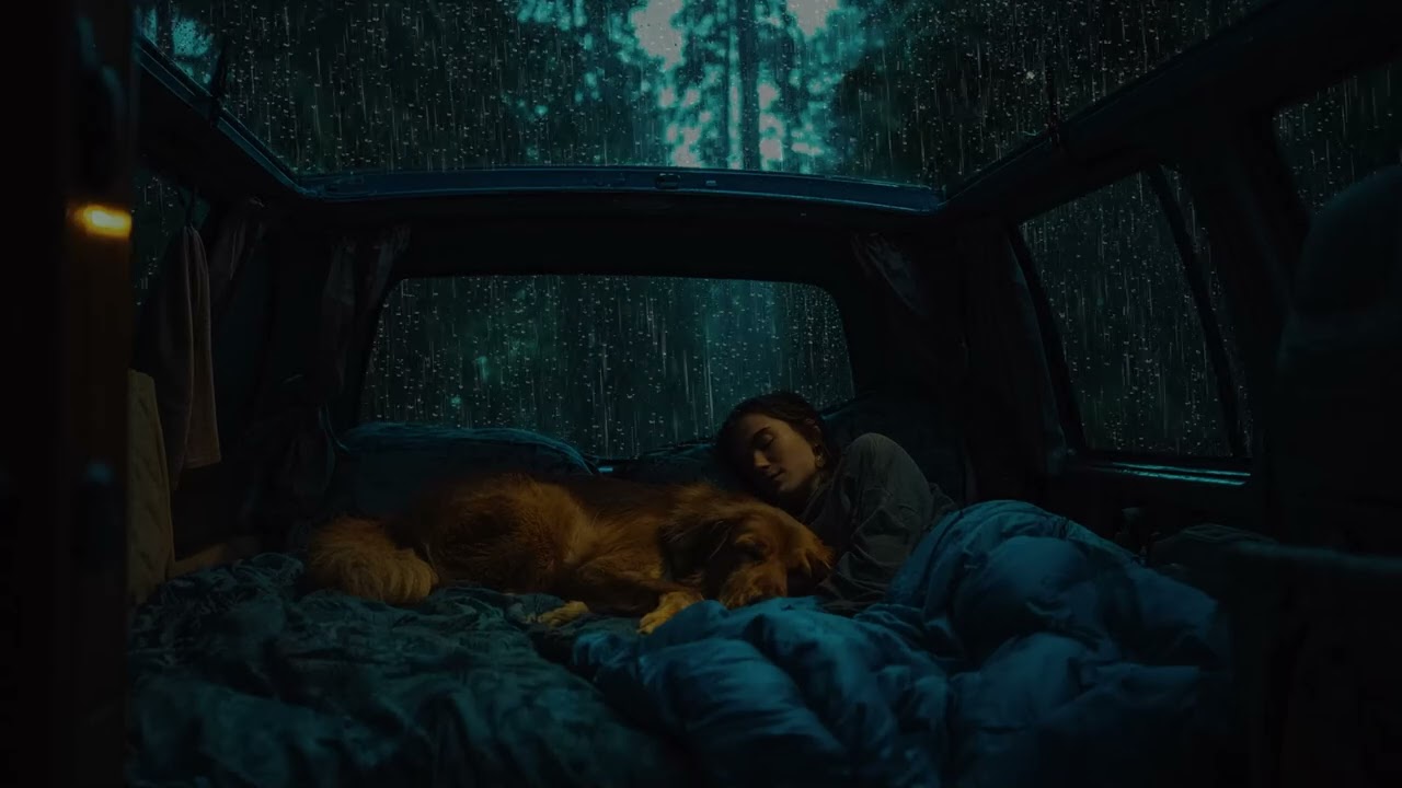 Sleep Immediately 🚗 Rain Sounds in Car, Heavy Rain Sounds for Sleeping & Stress Relief