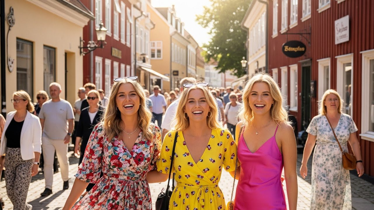 Slow TV: Walking in Swedish city, Karlshamn.