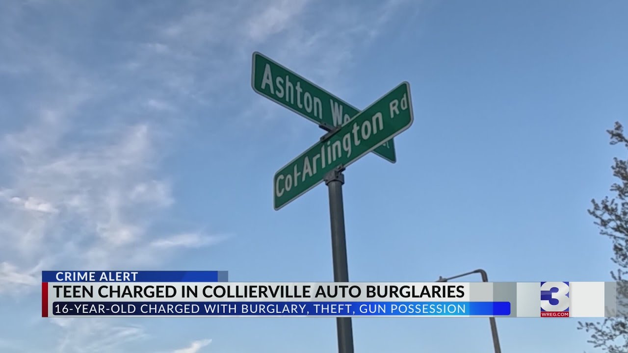 16-летнему подростку предъявлено обвинение в серии краж из автомобилей в Коллиервилле.