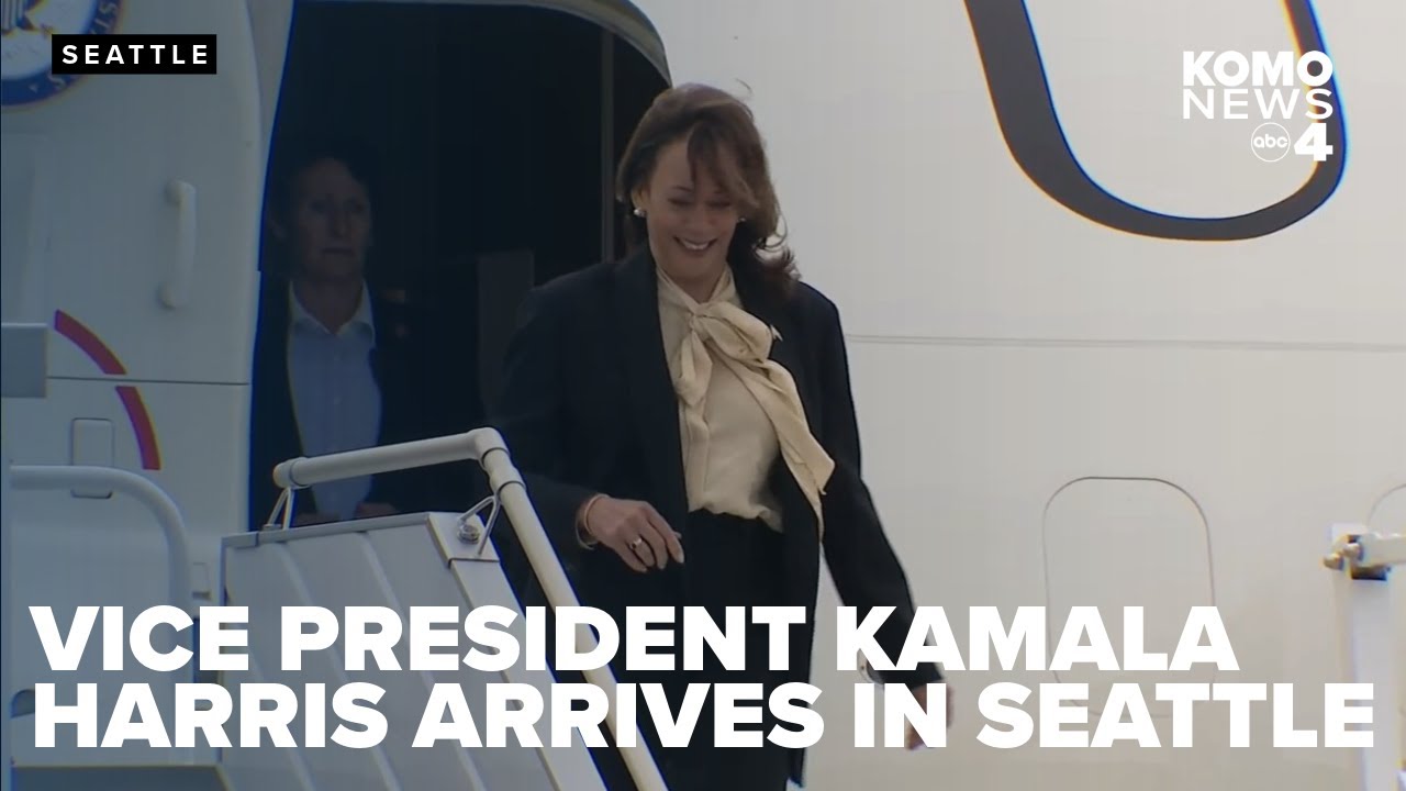 Vice President Kamala Harris arriving in Seattle for political event