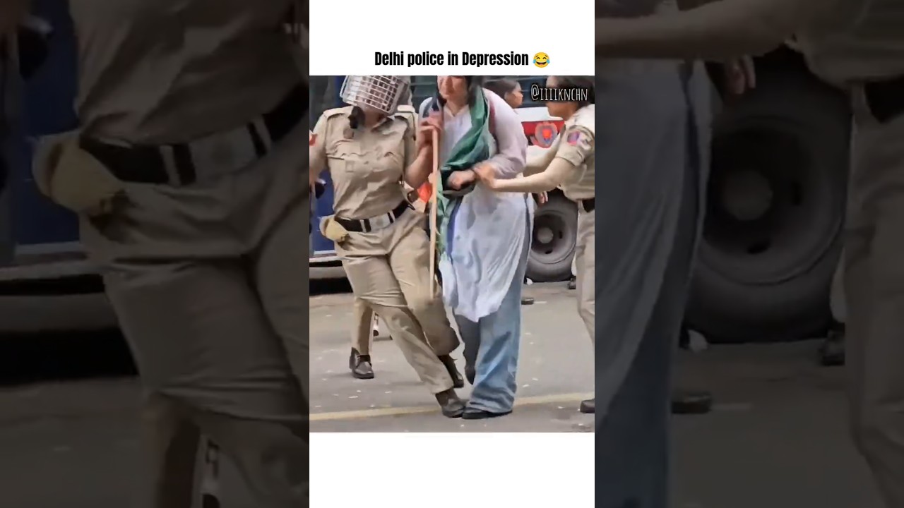 Police in Depression 😂 #sonamwangchuk #cjp #CockroachJantaParty #jantarmantar #CJPprotest #Shorts