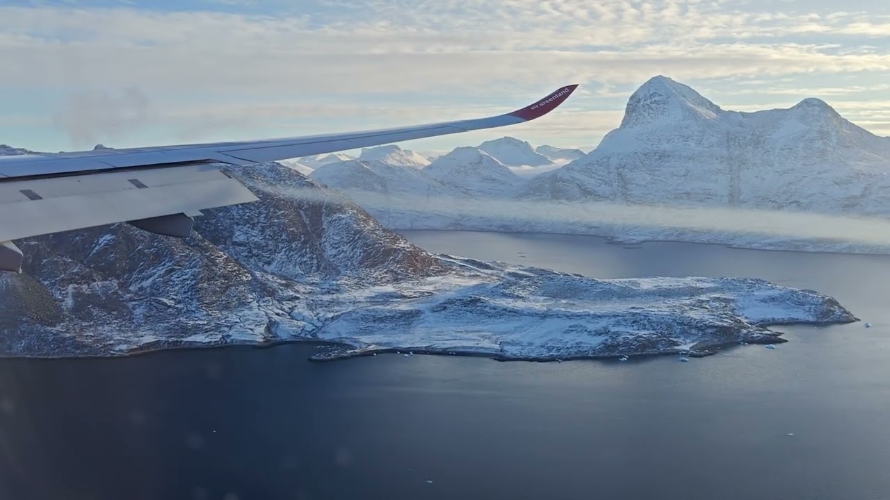Approach to Nuuk International Airport, Greenland