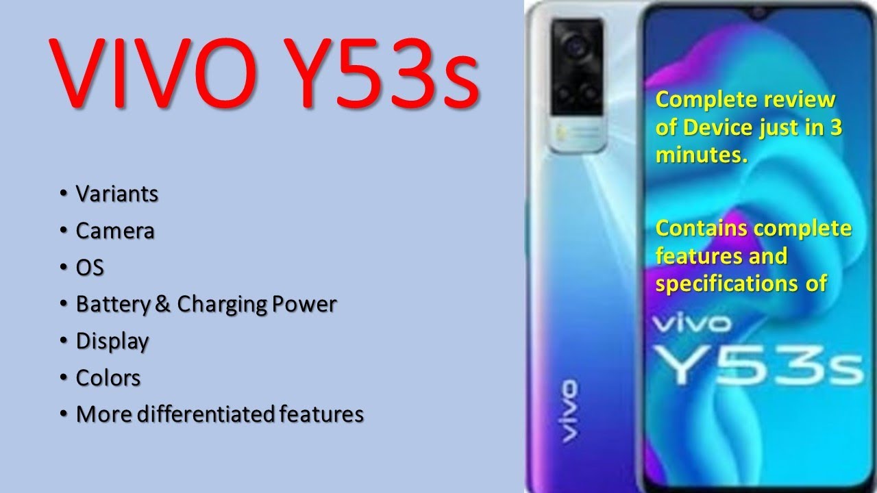 Vivo Y53s Snapdragon 450 5G 64MP CAMERA GAMING PHONE  18W FAST CHARGING Amazing Device