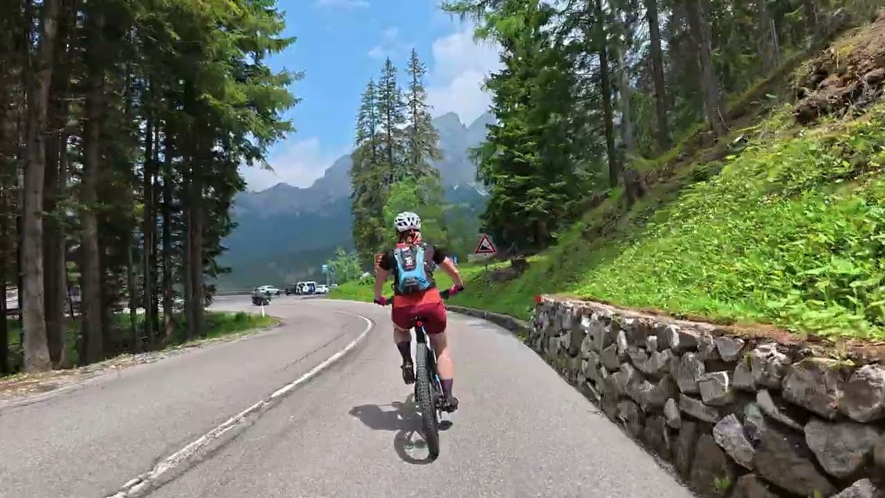 40 minute Indoor Cycling Bike Workout Dolomites Italy 4K Video