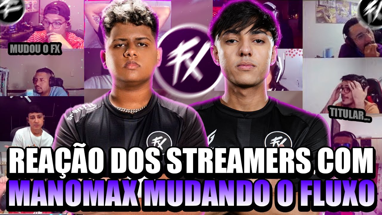 REAÇÃO STREAMERS: MANOMAX MUDOU O ESTILO DE JOGO DO FLUXO COM 2 BOOYAHS !