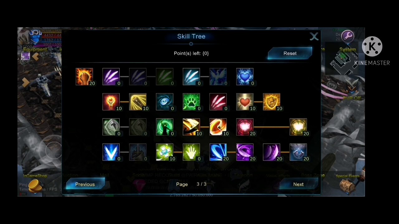 Darklord PvP build Stats and Skill Tree Lost Continent Global