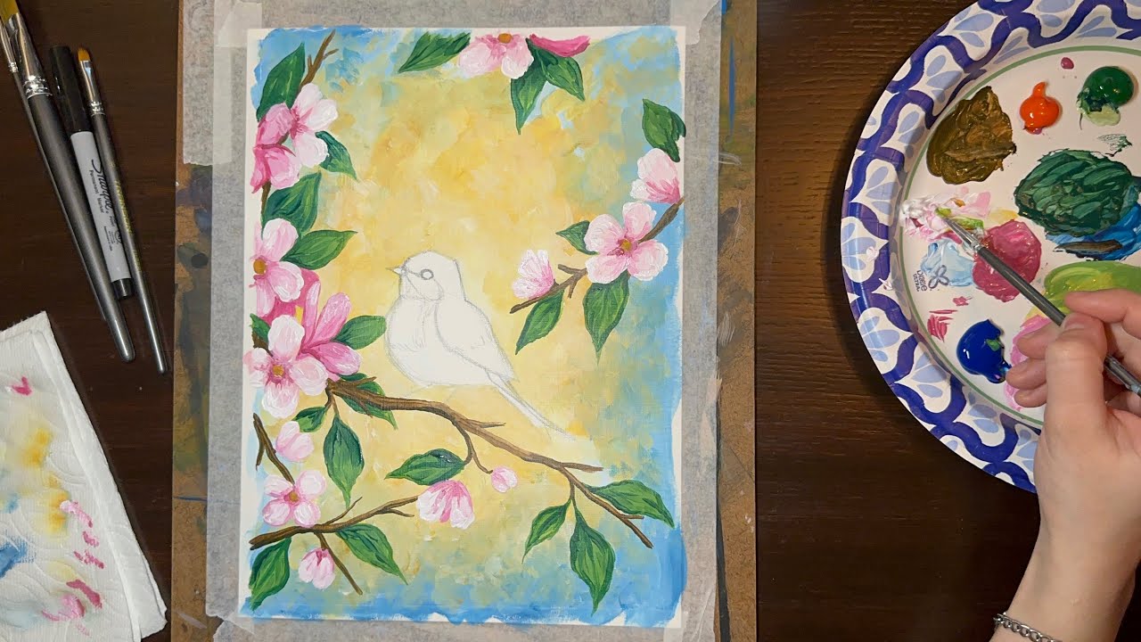 Spring Blossom Timelapse | Satisfying Art Video