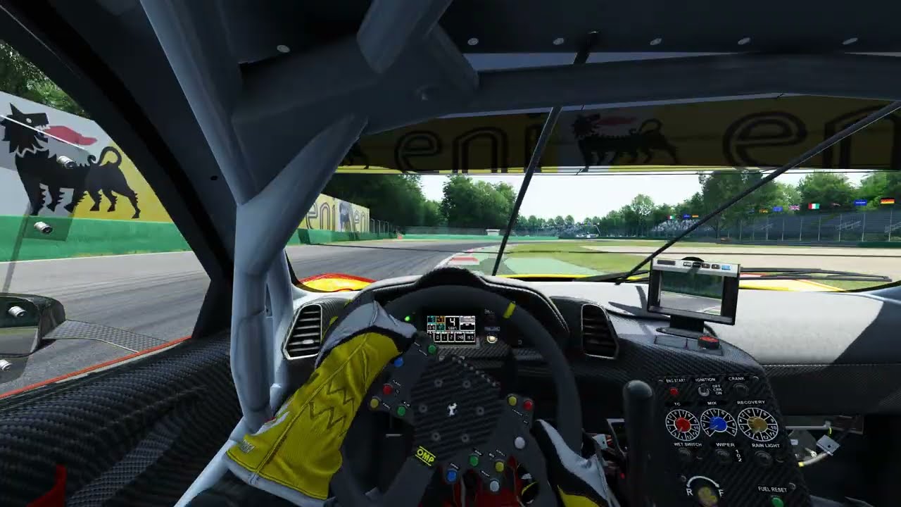 Assetto Corsa fantasia en la primera curva por el retrovisor