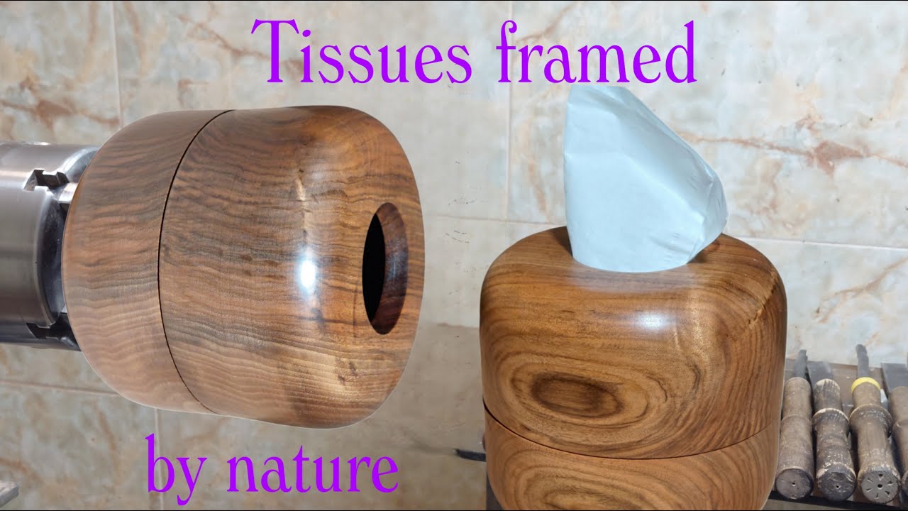 Woodturning Magic: Handmade Wooden Tissue Holder