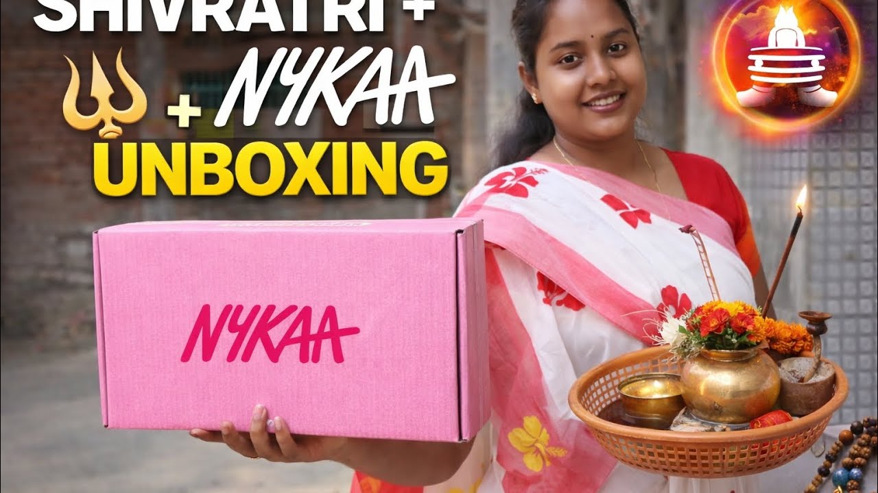 Shivratri Puja er sathe Nykaa Unboxing 💄🕉️ | Special Day Vlog#ShivratriSpecial #NykaaUnboxing