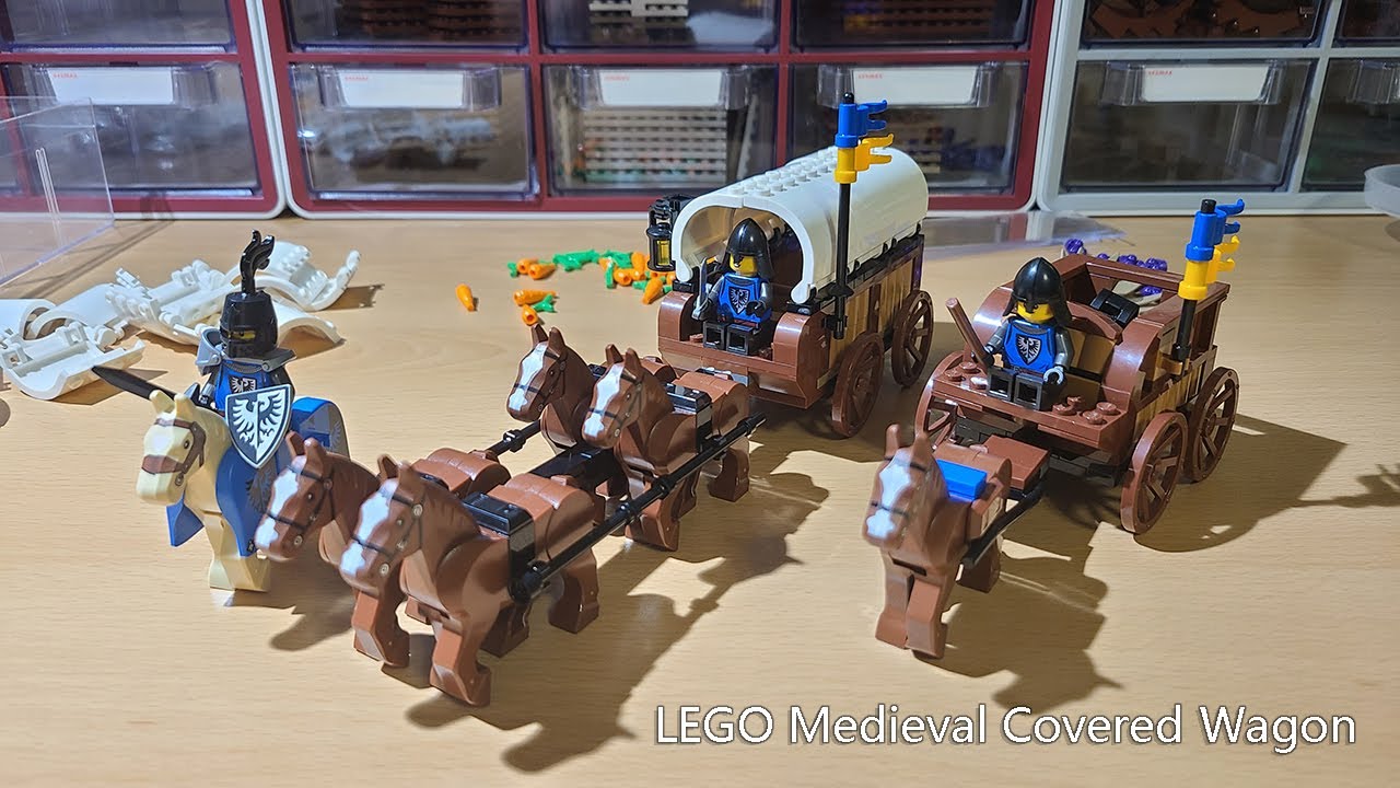Creation of Lego Medieval Covered Wagon