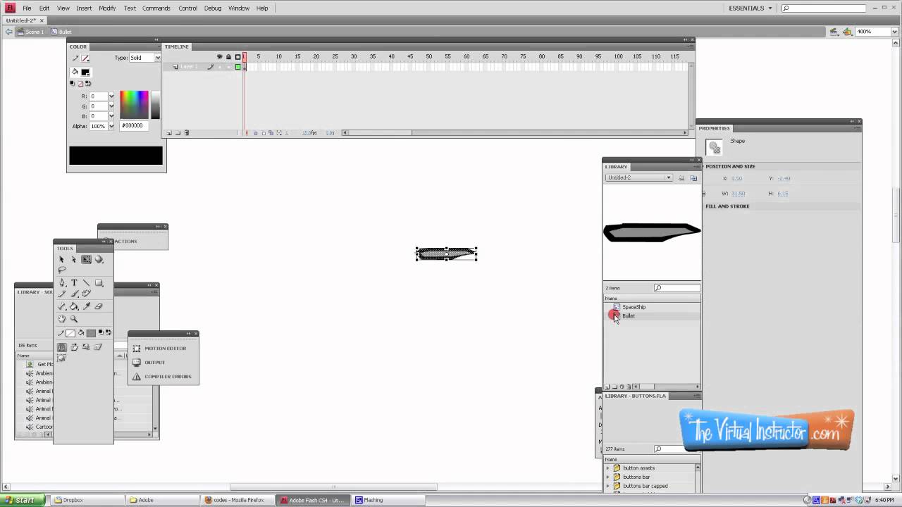 How to create a Shooter Style video game in Adobe Flash-Part 1