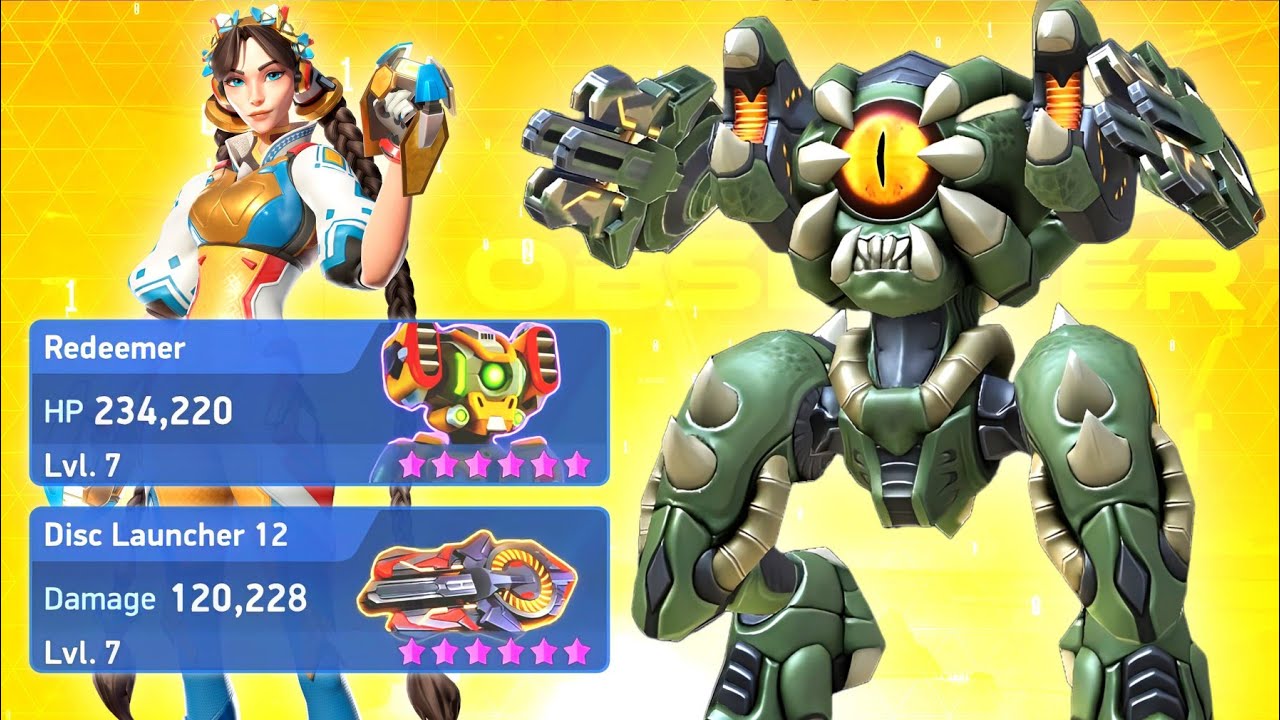 New Skin! Observer - Redeemer with Disc Launcher 12 - Mech Arena