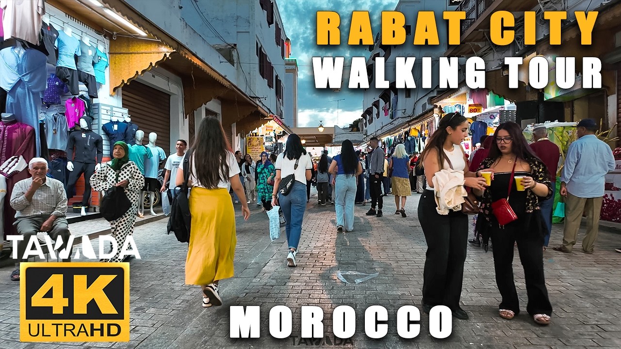 RABAT City 4K UHD Walking Tour, Morocco 🇲🇦