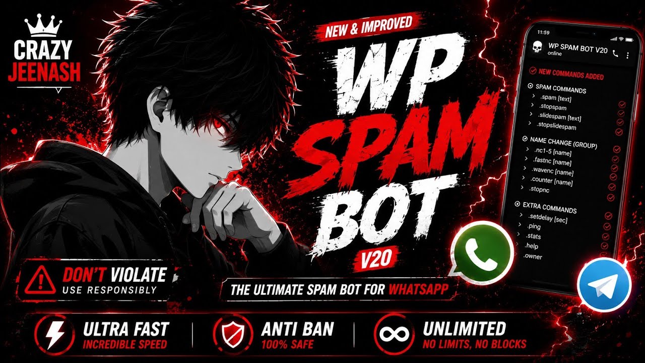 WhatsApp Spam Bot V20 🔥 Unlimited Messages