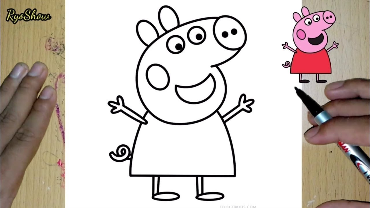 How to draw PEPPA PIG | Drawing tutorial 