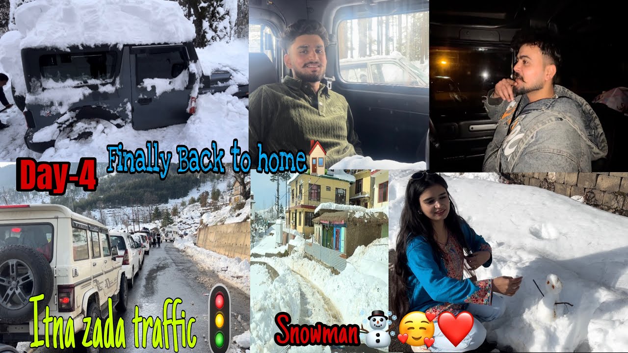 Day-4❄️✅Finally Road saaf ho gye😍Thankgod Ab Ghar wapis🥶|| Itna zada Traffic🚦@SakshiManhas64 