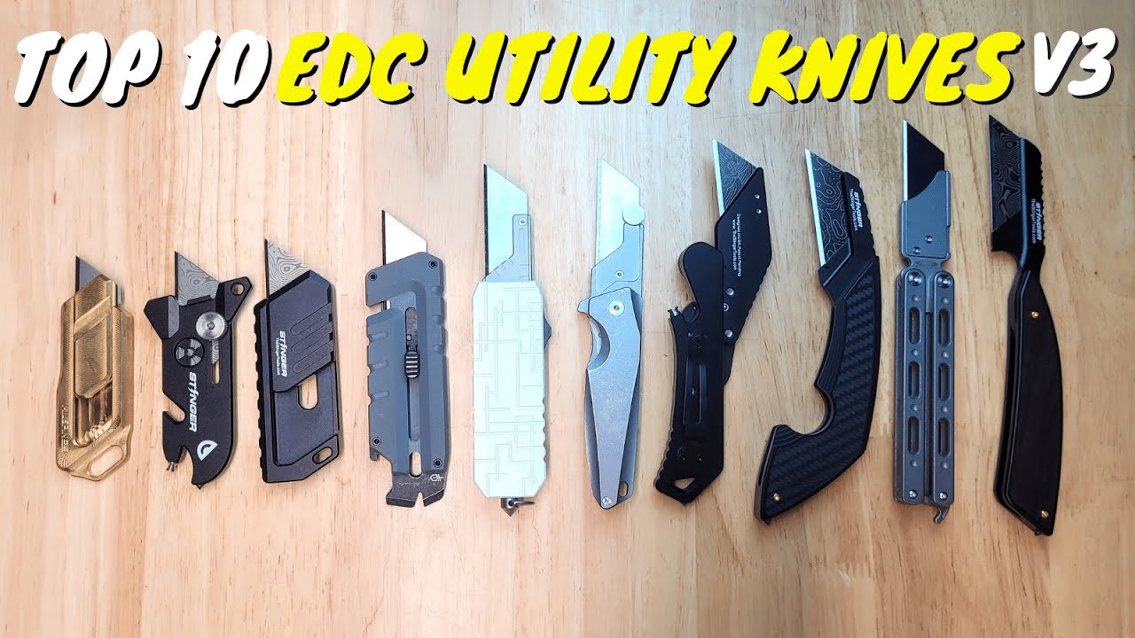 10 дополнительных ножей EDC Utility Knives V3 (Gerber, Milspin, Arena Accessories, Stinger Tools)