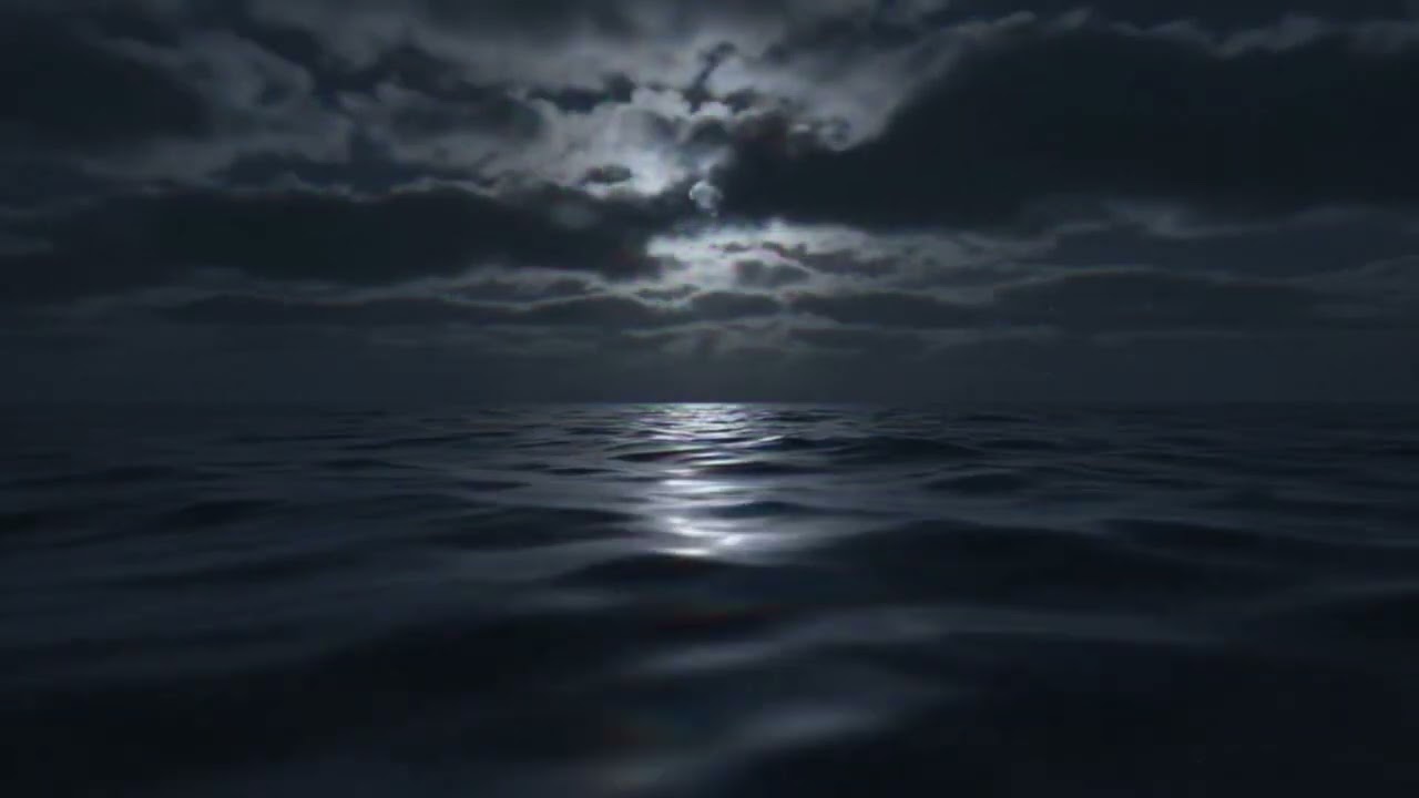 2 Hours of Dark Ocean Waves at Night 🌊 Deep Sleep & Relaxation Ambience