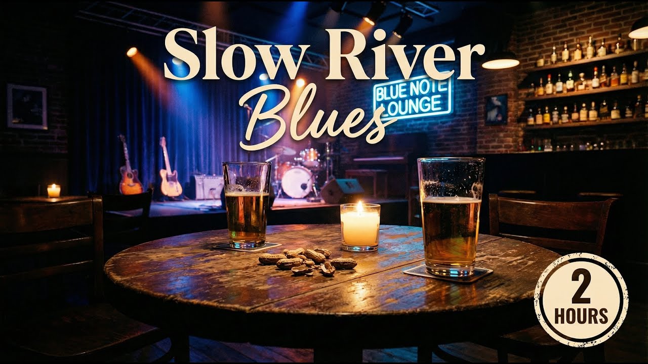Slow River Blues - 2 Hours of Deep Relaxing Blues Guitar | Study, Work, Sleep, Chill