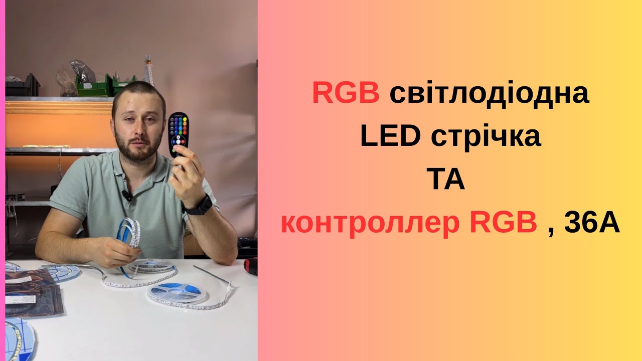 RGB стрічка (гнучка) та пульт від RGB контролера від компанії NEONOVI