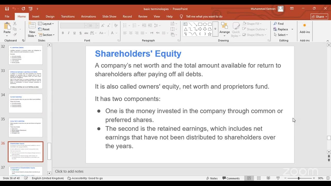 Accounts And Finance Class - Batch # 3 - Lecture # 9