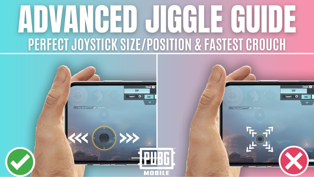 NEW ADVANCED JIGGLE: FASTEST CROUCH - Tips & Tricks Guide (+Joystick Size) PUBG Mobile | BGMI