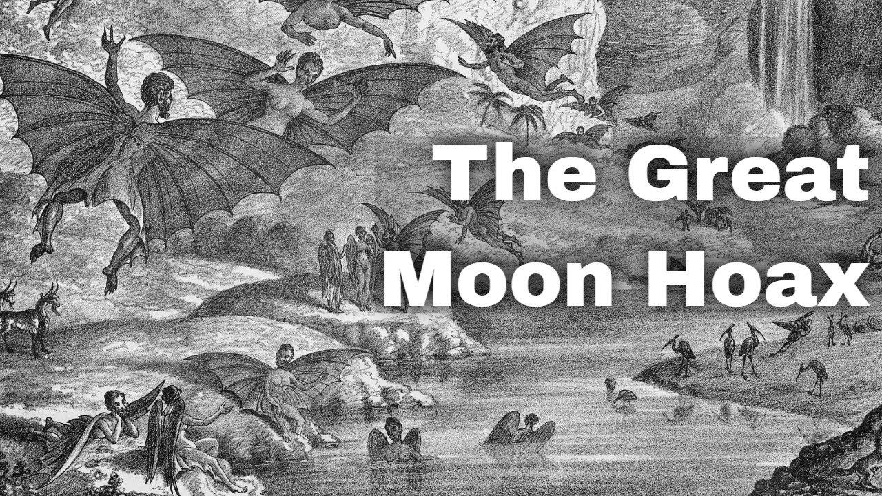 25th August 1835: The Great Moon Hoax begins to appear in The New York Sun newspaper
