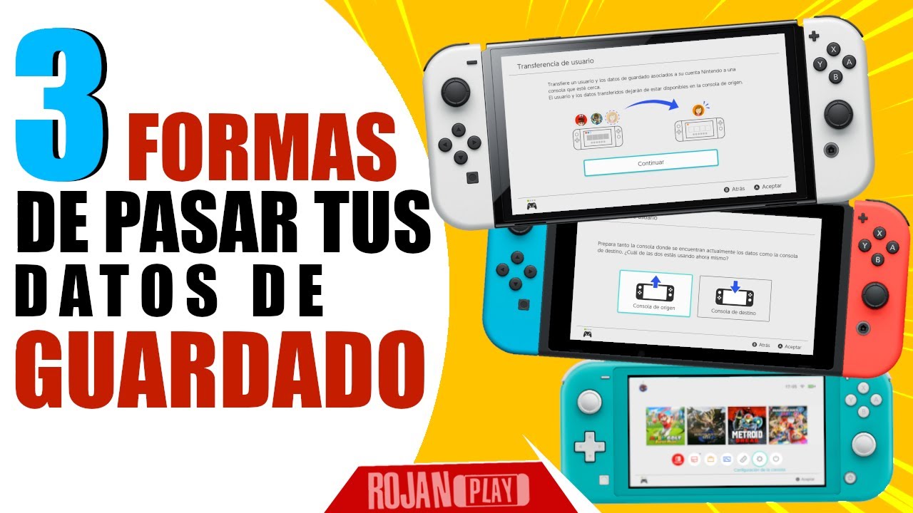 ¡3 MÉTODOS! CÓMO PASAR DATOS DE GUARDADO y USUARIOS de una NINTENDO SWITCH a OTRA.. (2021)