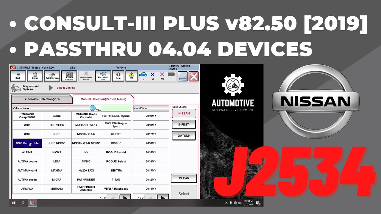 NISSAN CONSULT-III PLUS v82.50 [2019] | PASSTHRU J2534 04.04 DEVICES