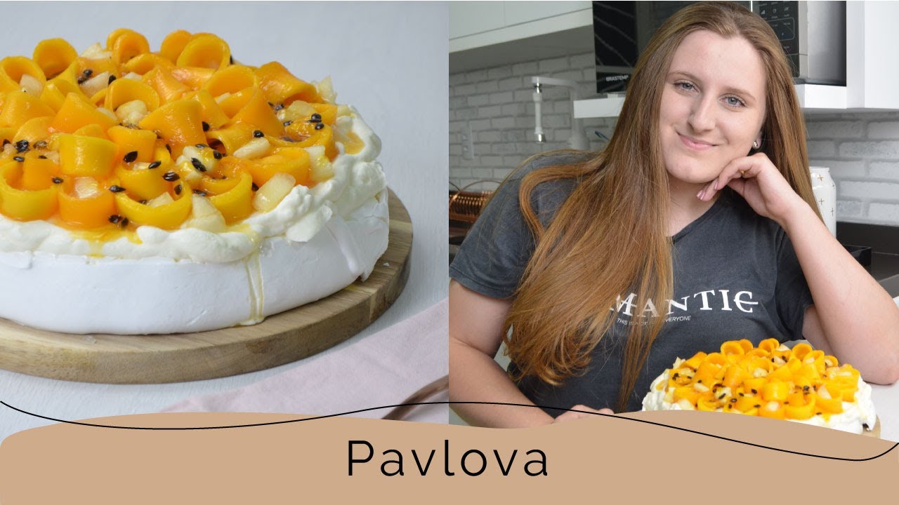PAVLOVA DE FRUTAS AMARELAS (COM CALDA DE MARACUJÁ) | RECEITAS COM PAM ABREU