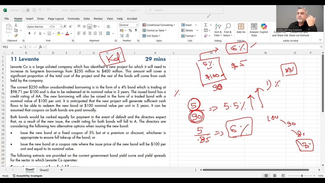 ACCA AFM – Change in Credit Risk and Bond Valuation | Exam Question with Full Solution