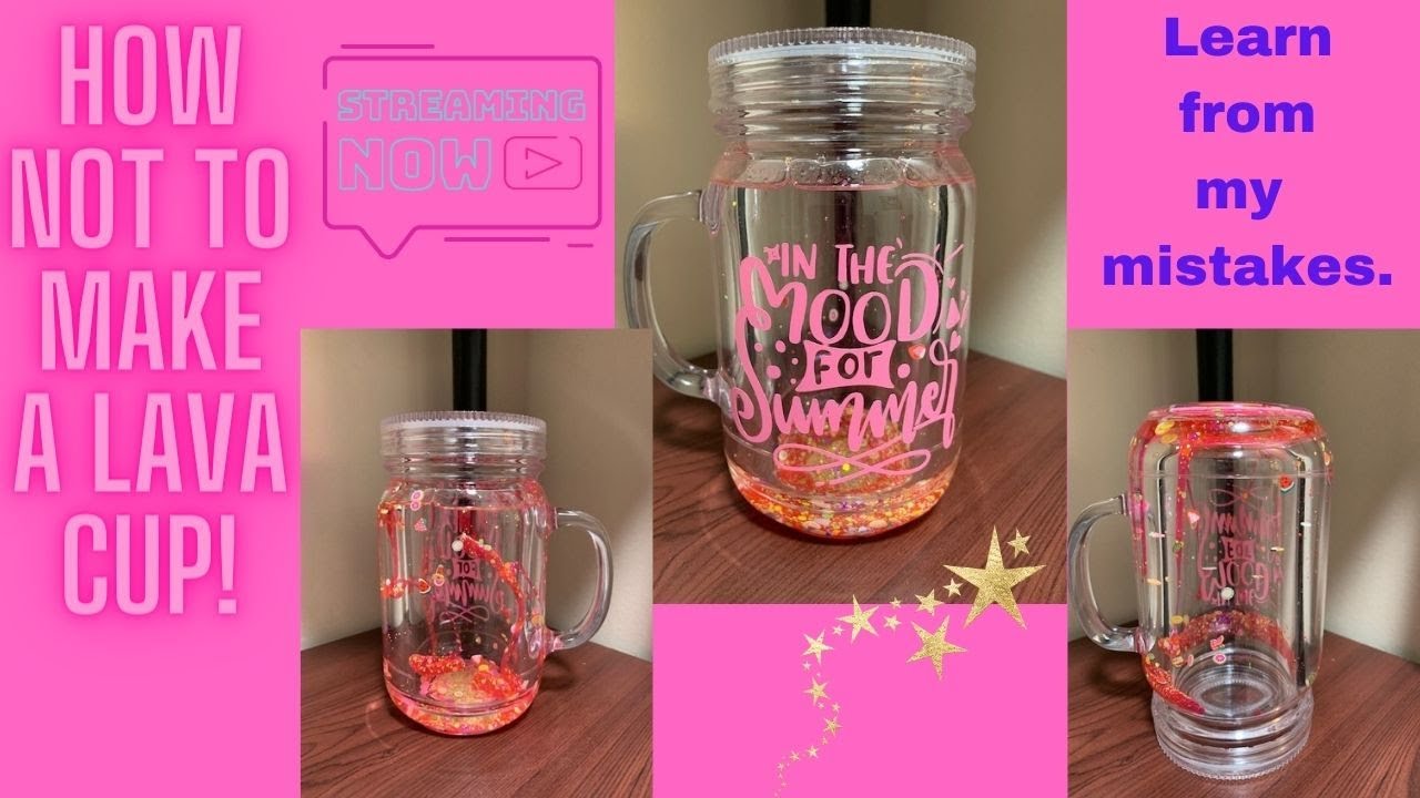 Lava lamp tumbler. FAIL! Learn what not to do when making a lava lamp snow globe acrylic tumbler.
