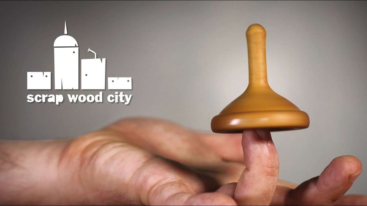 How to make a fingertip spinning top - woodturning